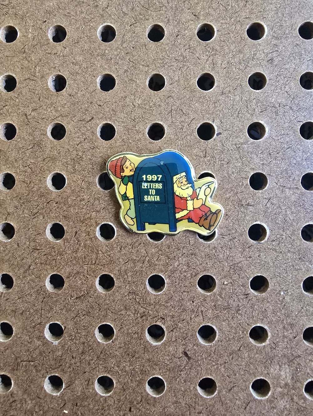 Vintage 1997 Hallmark Cards "Letters to Santa" Christmas Enamel Metal Pin